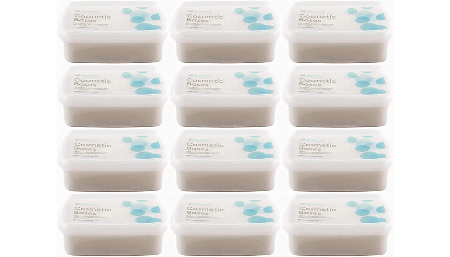 Foaming Bath Butter Base (Crystal Opc) | Stephenson Brand | Whipped Sugar Scrub Base | Whipped Soap Scrub | Whipped Bath Butter | Skin Care Product | Habbie Beauty Supplies (12 Pack)